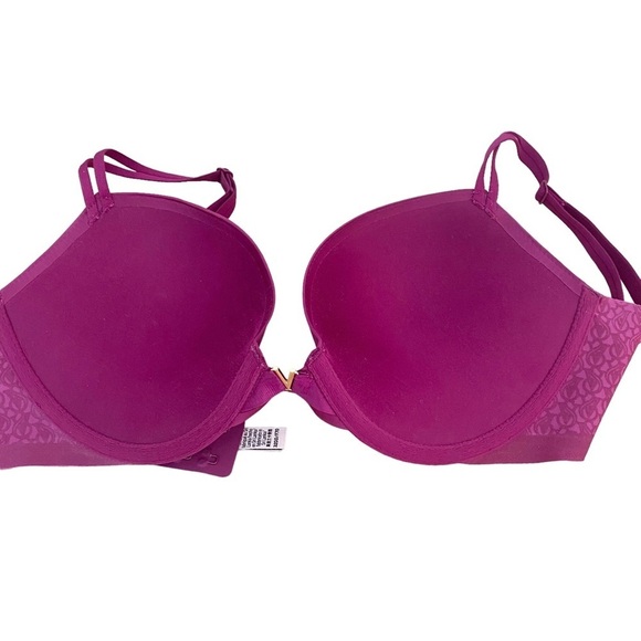 Victorias Secret Bra Size 32DD Push Up Magenta Fuschia Underwire Padded Contour - Picture 7 of 11